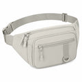 G¨¹rteltasche 30 x 8 x 16 cm aus Textil in Hellgrau mit Rei?verschluss und verstellbarem Gurt