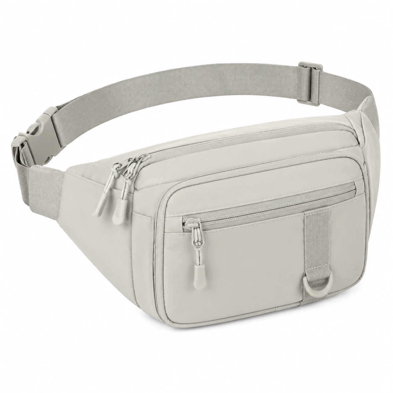 G¨¹rteltasche 30 x 8 x 16 cm aus Textil in Hellgrau mit Rei?verschluss und verstellbarem Gurt
