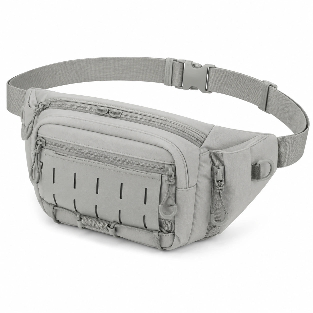 H¨¹fttasche 30 x 8 x 16 cm aus Polyester Grau mit Rei?verschlussf?chern