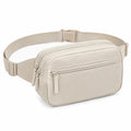 H¨¹fttasche 28 x 8 x 16 cm in Creme aus Kunstleder mit verstellbarem Gurt und Rei?verschluss