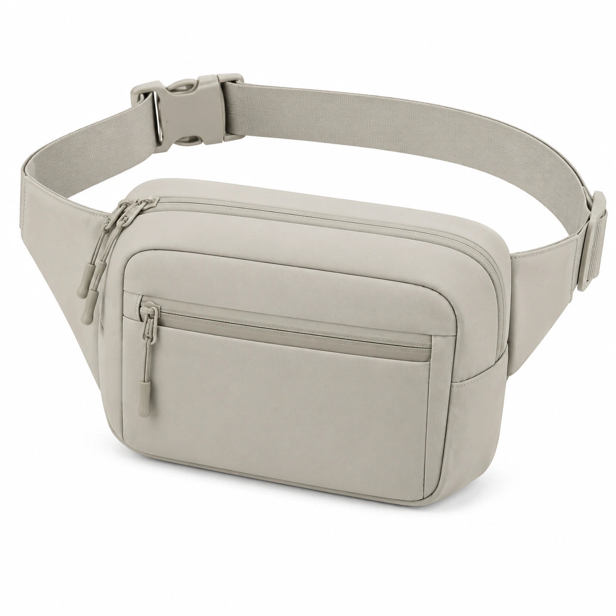 H¨¹fttasche 30 x 8 x 17 cm aus Textil in Beige mit Rei?verschluss und verstellbarem Gurt