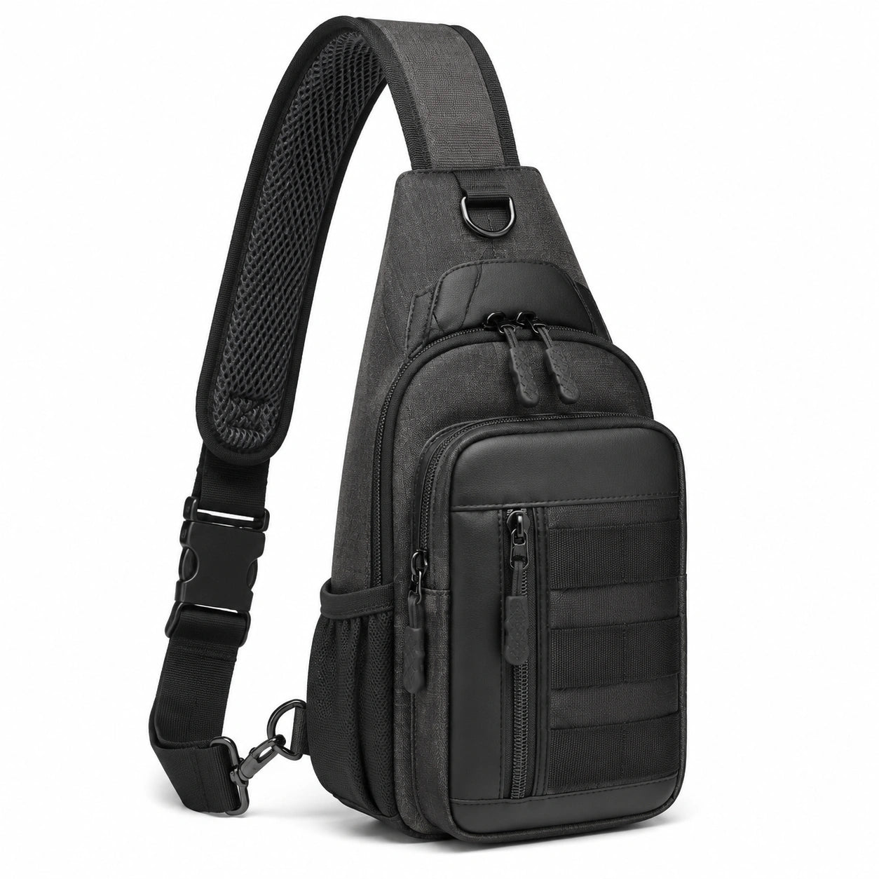 Umh?ngetasche 18 ¡Á 8 ¡Á 32 cm aus Textil Schwarz mit Rei?verschluss f¨¹r Alltag