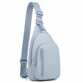 Umh?ngetasche 18 ¡Á 8 ¡Á 30 cm aus Nylon Hellblau mit verstellbarem Schultergurt