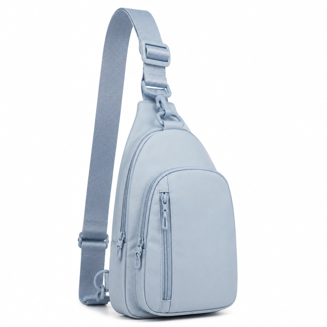 Umh?ngetasche 18 ¡Á 8 ¡Á 30 cm aus Nylon Hellblau mit verstellbarem Schultergurt
