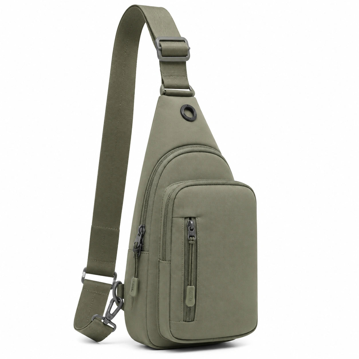 Brusttasche 18 x 8 x 31 cm aus Textil Olivgr¨¹n verstellbar mit Rei?verschlusstaschen