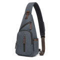 Umh?ngetasche 18 x 9 x 32 cm aus Textilgewebe in Dunkelgrau mit Rei?verschl¨¹ssen