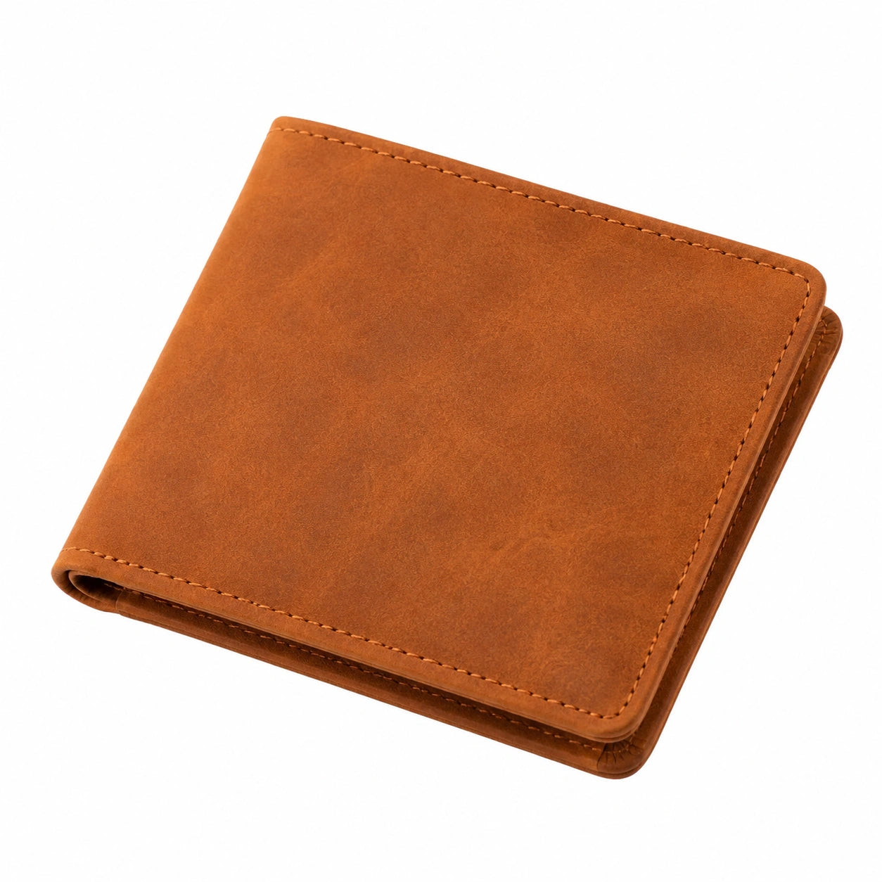 Geldb?rse 11.5 x 9.5 x 1.5 cm Braun aus leder?hnlichem Material im klassischen Klappdesign