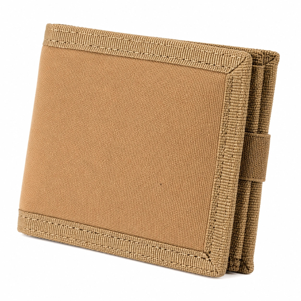 Geldb?rse 12 x 9 x 2 cm aus Textilgewebe in Sandbeige mit Klettverschluss