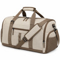 Reisetasche 55 x 27 x 30 cm Textilgewebe Beige/Braun mit Schultergurt f¨¹r Sport und Reise