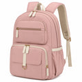 Rucksack 30 x 16 x 42 cm aus Textil in Rosa f¨¹r Alltag mit Mehrfachf?chern