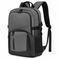 Laptoprucksack 32 x 18 x 46 cm aus Textil Grau Schwarz mit gepolsterten Tr?gern