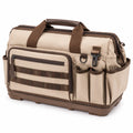 Werkzeugtasche 45 x 25 x 30 cm aus Textilgewebe Beige Braun mit Tragegriffen und F?chern